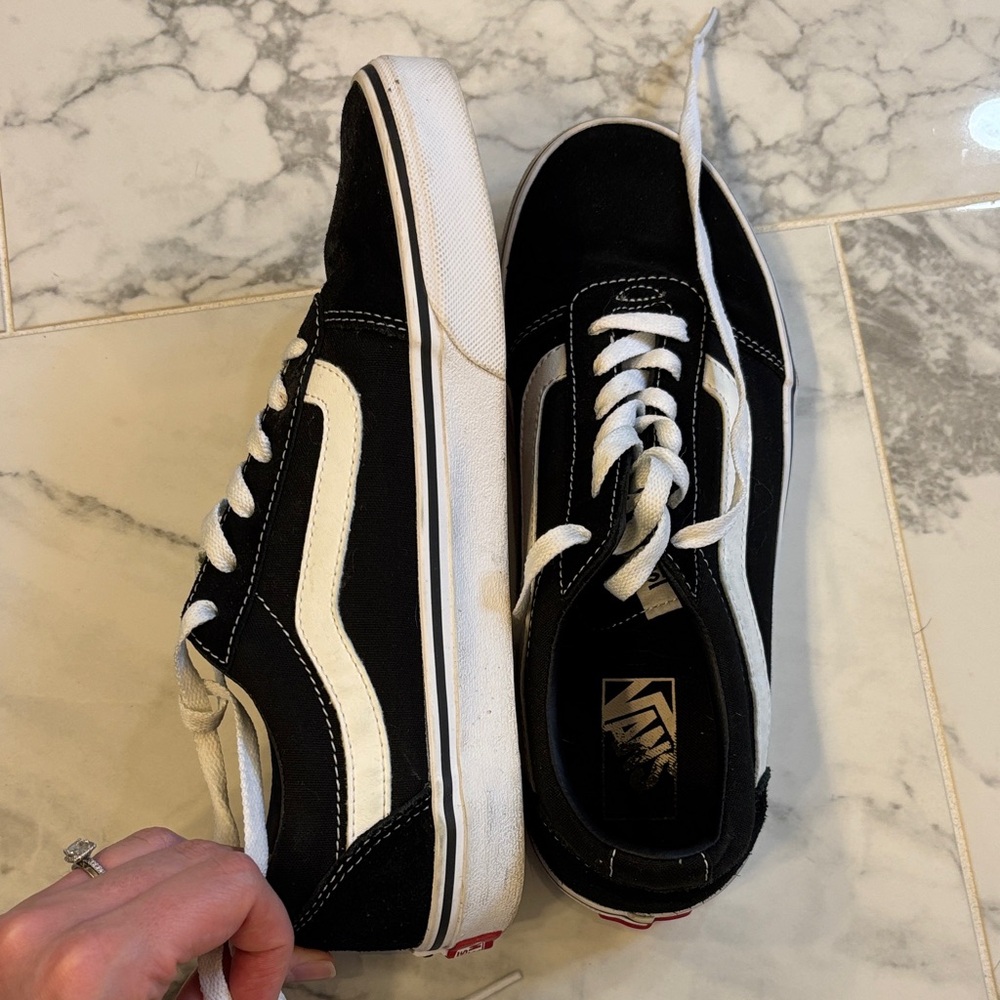 Vans Classic Black and White Skate Shoes